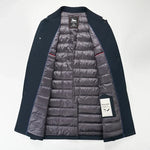 Men's Down Trench Coat Water-Repellent 3/4 Length