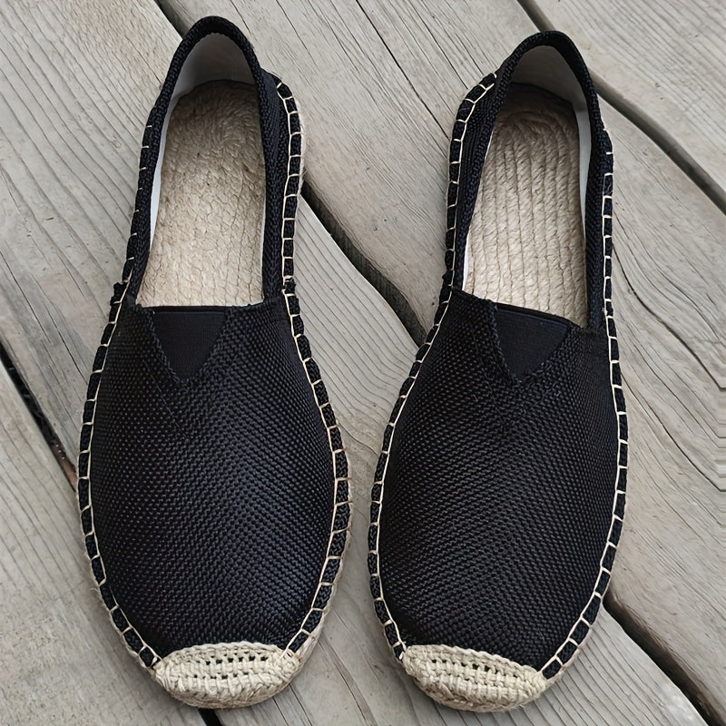 Men’s Espadrilles Breathable Fabric Lightweight Woven Sole