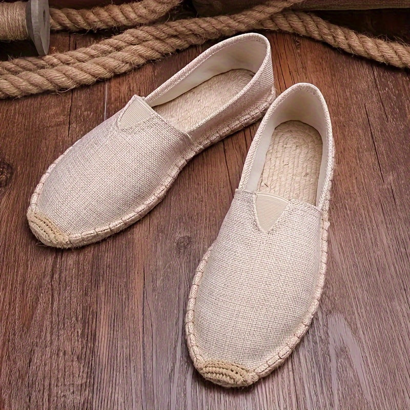 Men’s Espadrilles Breathable Fabric Lightweight Woven Sole