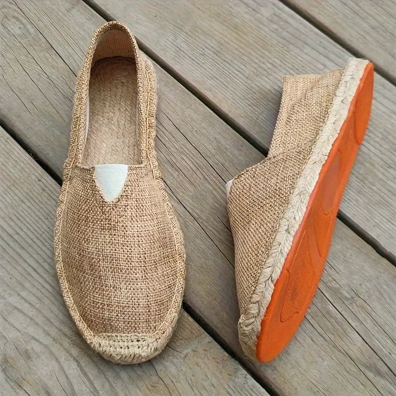 Men’s Espadrilles Breathable Fabric Lightweight Woven Sole