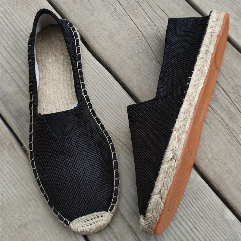 Men’s Espadrilles Breathable Fabric Lightweight Woven Sole