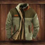 Men's Fleece Jacket Full-Zip High Collar Side Pockets