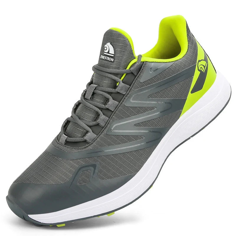 Men's Golf Shoes Water-Resistant Lightweight Copper-Plated Spikes