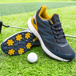 Men's Golf Shoes Water-Resistant Lightweight Copper-Plated Spikes