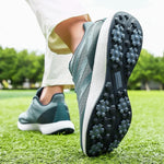 Men's Golf Shoes Water-Resistant Lightweight Copper-Plated Spikes