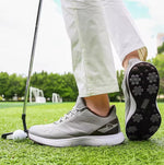 Men's Golf Shoes Water-Resistant Lightweight Copper-Plated Spikes