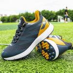 Men's Golf Shoes Water-Resistant Lightweight Copper-Plated Spikes