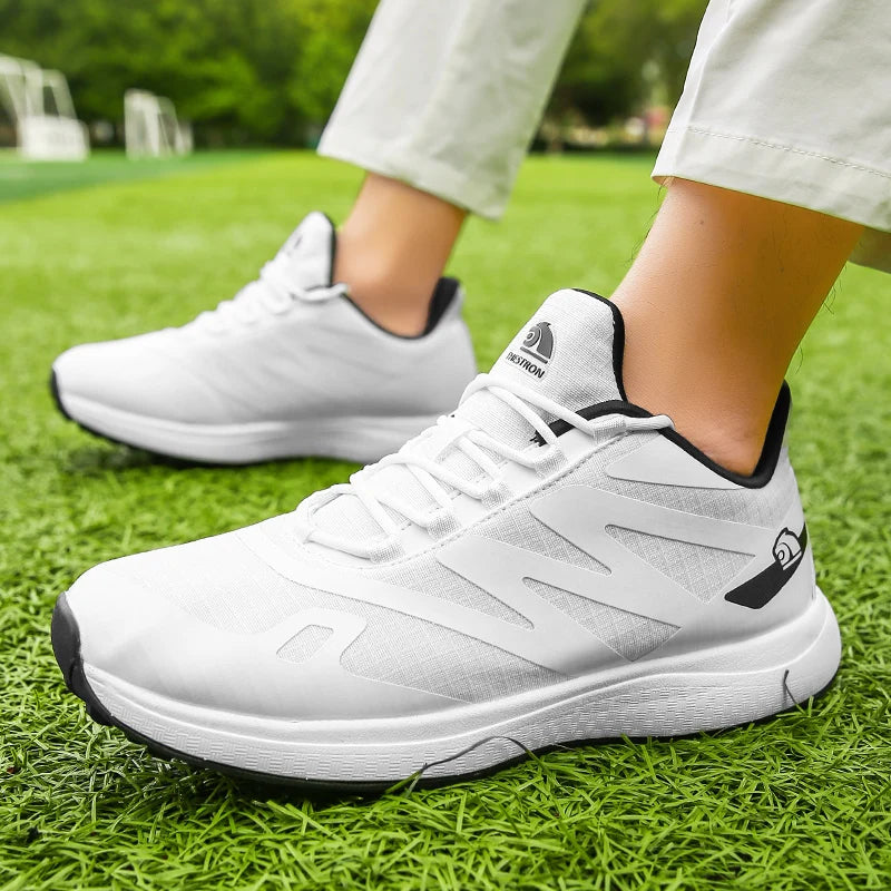 Men's Golf Shoes Water-Resistant Lightweight Copper-Plated Spikes