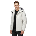 Men’s Jacket Waterproof Windproof Fleece-Lined With Adjustable Hood