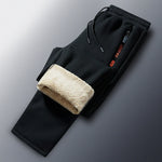 Men’s Joggers Teddy Fleece Lined Wind-Resistant Zipper Pockets