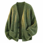 Men’s Knit Cardigan V-Neck Button Front Relaxed Fit Cozy Warmth