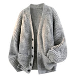 Men’s Knit Cardigan V-Neck Button Front Relaxed Fit Cozy Warmth