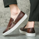 Men’s Loafers Double Monk Strap Cushioned Sole