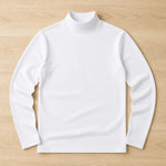 Men’s Long-Sleeve Shirt Slim Fit Fold-Over Stand-Up Collar