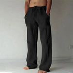 Men’s Lounge Pants Wide-Leg High-Rise Adjustable Drawstring Waist