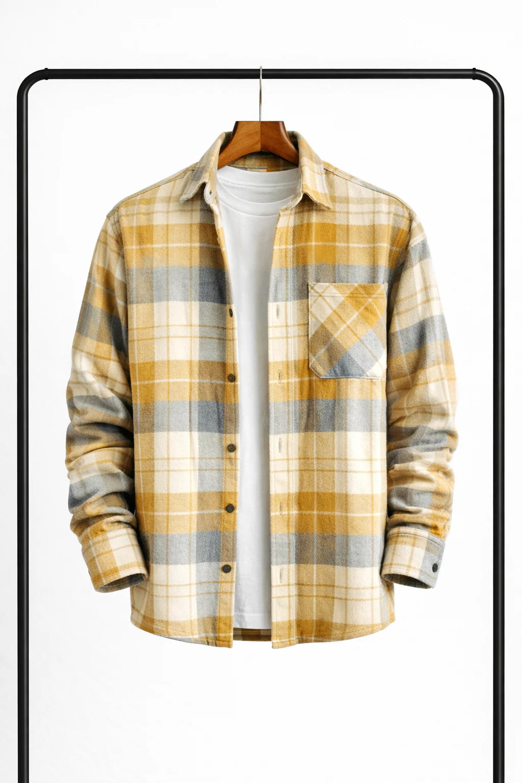Men's Plaid Overshirt Heavyweight Relaxed Fit