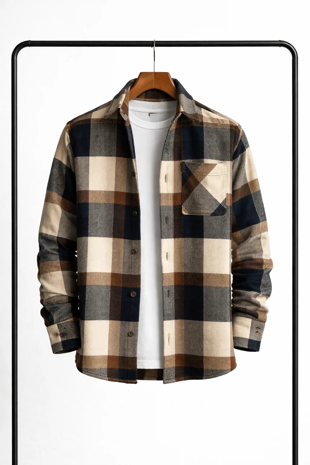 Men's Plaid Overshirt Heavyweight Relaxed Fit