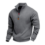 Men’s Quarter-Zip Pullover Insulated Lining Stand Collar