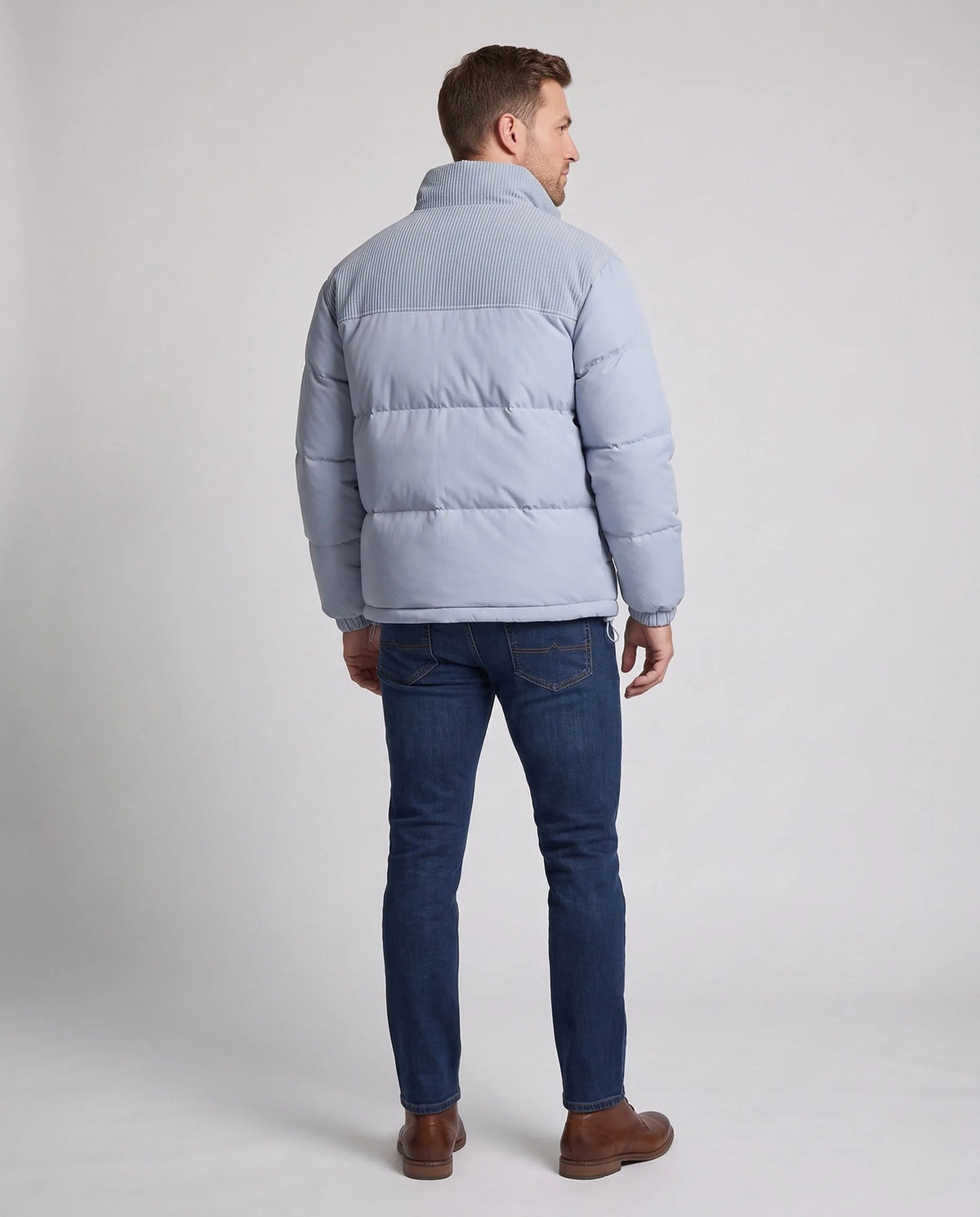 Men’s Quilted Jacket Lightweight Insulated Two Side Pockets