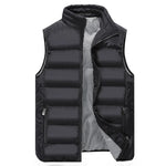 Men’s Quilted Vest Lightweight Warmth Zip Pockets Stand-Up Collar