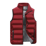 Men’s Quilted Vest Lightweight Warmth Zip Pockets Stand-Up Collar