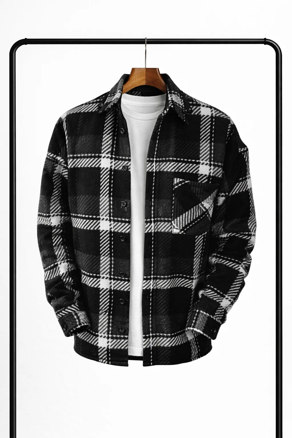 Men’s Shirt Jacket Classic Check Heavyweight Relaxed Fit