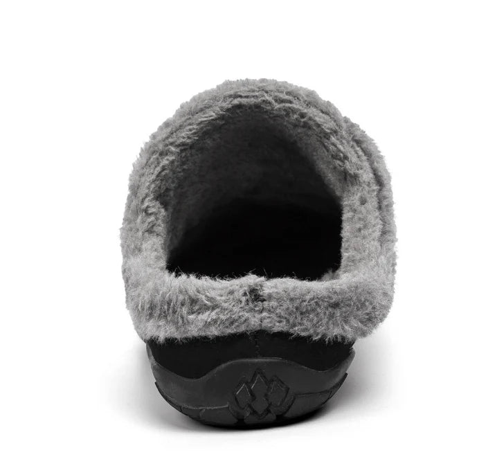 Men’s Slippers Plush Lining Non-Slip Rubber Sole