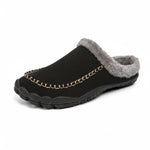 Men’s Slippers Plush Lining Non-Slip Rubber Sole