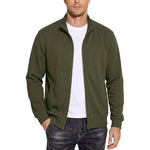 Men's Sweatshirt Jacket Cotton Zip-Up Relaxed Fit
