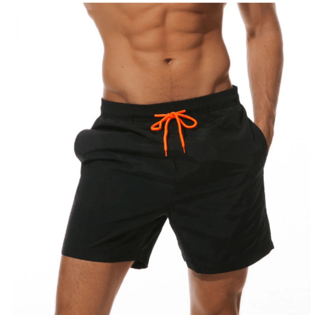 Men’s Swim Shorts Quick-Drying Mesh Lined Adjustable Drawstring Waist