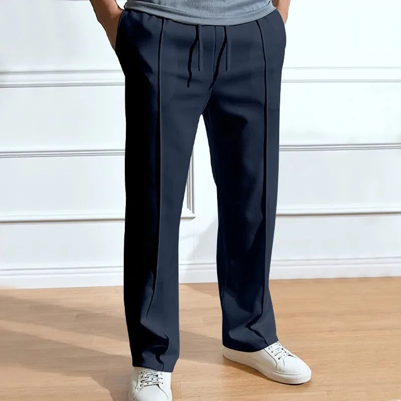 Men’s Trousers Slim Fit Elastic Waist Drawstring