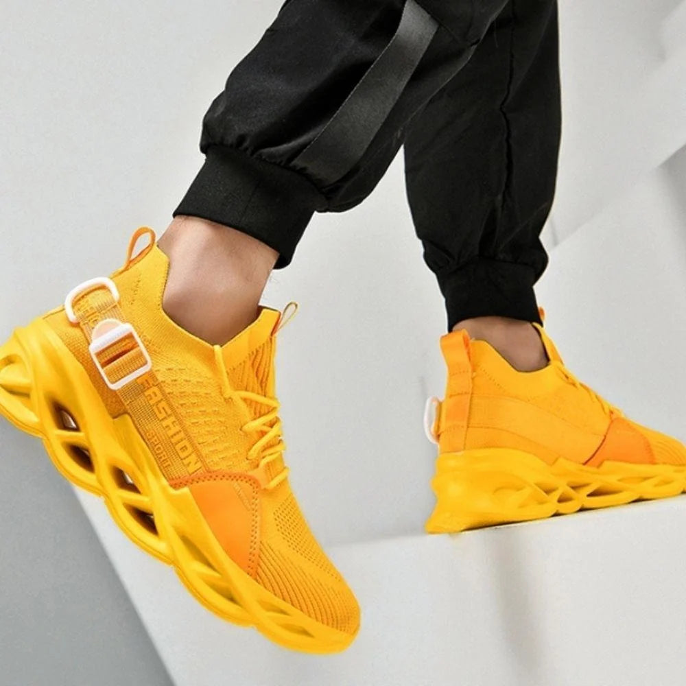 Men's Walking Shoes Cushioned Honeycomb Sole & Anti-Skid Outsole