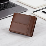 Men’s Wallet Genuine Leather Slim RFID-Blocking 10 Card Slots