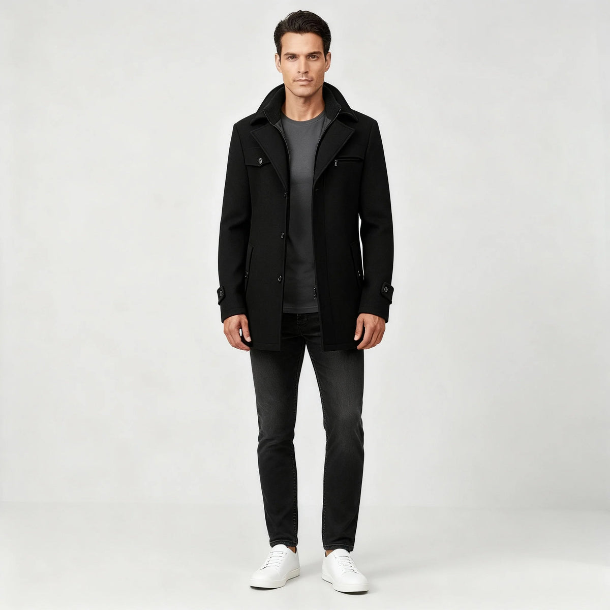 Men’s Winter Jacket Waterproof & Wind-Resistant Polyester