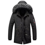 Men's Winter Parka Insulated Water-Repellent Faux Fur Hood