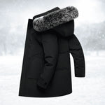 Men’s Winter Parka Windproof Insulated Faux Fur Hood