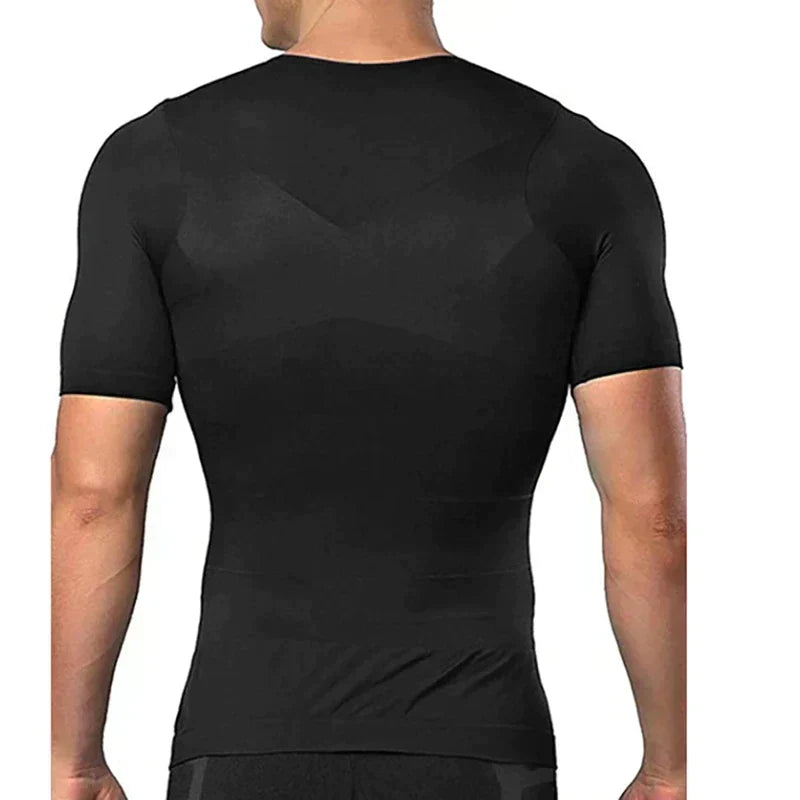 Men’s Workout Shirt Compression Fit Moisture-Wicking Seamless Stretch