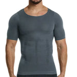 Men’s Workout Shirt Compression Fit Moisture-Wicking Seamless Stretch
