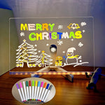 Message Board LED & USB-Powered Acrylic 12 Markers