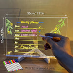 Message Board LED & USB-Powered Acrylic 12 Markers