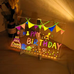 Message Board LED & USB-Powered Acrylic 12 Markers