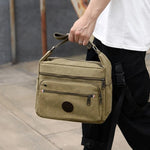 Messenger Bag Durable Canvas Multiple Pockets Adjustable Strap
