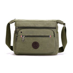 Messenger Bag Durable Canvas Multiple Pockets Adjustable Strap