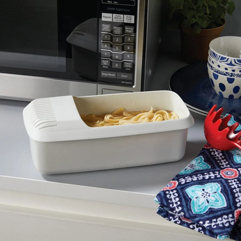 Microwave Pasta Cooker BPA-Free Dishwasher-Safe Cook 4 Foods at Once