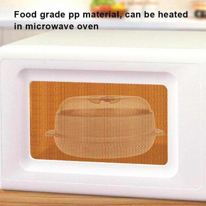 Microwave Steamer Bowl Food-Grade PP Transparent Lid Leak-Resistant Sealed Design