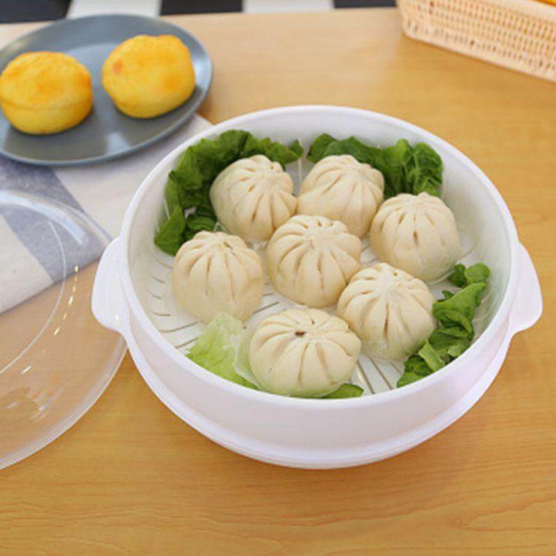 Microwave Steamer Bowl Food-Grade PP Transparent Lid Leak-Resistant Sealed Design