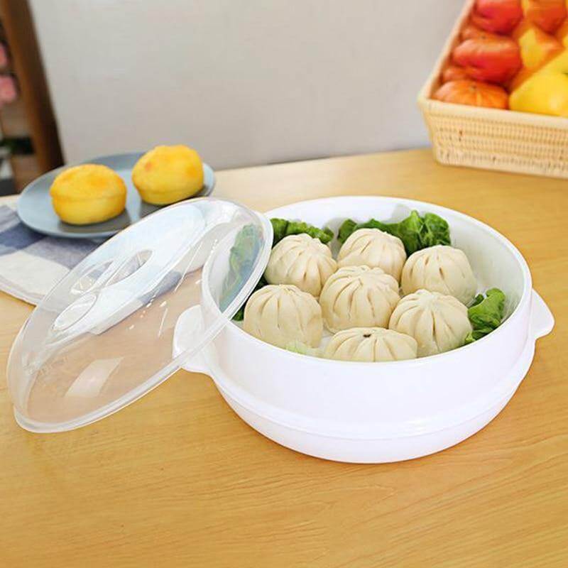 Microwave Steamer Bowl Food-Grade PP Transparent Lid Leak-Resistant Sealed Design