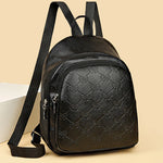 Mini Backpack Textured Lightweight Multiple Pockets