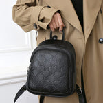 Mini Backpack Textured Lightweight Multiple Pockets