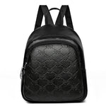 Mini Backpack Textured Lightweight Multiple Pockets